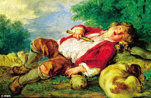 'The Sleeping Shepherd' by Francois Boucher